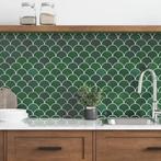 vidaXL Vis schaal tegel 50 pcs Donkergroen 30 x 30 cm, Verzenden, Nieuw