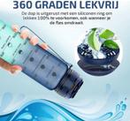 Lekro Waterfles met Tijdmarkeringen Blauw 1 Liter, Ophalen of Verzenden, Zo goed als nieuw