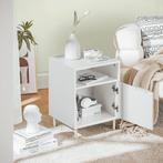 SoBuy Bijzetkastje FBT124-W - Met Deurtje en Open Vak - 40 x, Huis en Inrichting, Verzenden, Nieuw