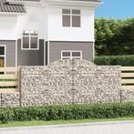 vidaXL Schanskorf gewelfd 300x50x140/160 cm gegalvaniseerd, Tuin en Terras, Bloembakken en Plantenbakken, 100 cm of meer, Verzenden