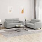 vidaXL 2-delige Loungeset met kussens microvezelstof, Verzenden, Nieuw, Vierpersoons of meer, Stof