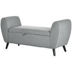 Bankbed - Comfortabel - Opbergruimte - Lichtgrijs, Ophalen of Verzenden, Nieuw, Stof, Modern