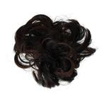 Haarelastiek Scrunchie – Imitatiehaar – Zwart Donkerbruin, Nieuw