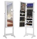 Sieradenkast met Spiegel –LED Verlichting, Slot en 4 Planken, Verzenden, Nieuw