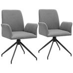 Draaibare fauteuil Daya, gestoffeerd - antraciet, Set van 2, Huis en Inrichting, Stoelen, Verzenden, Nieuw