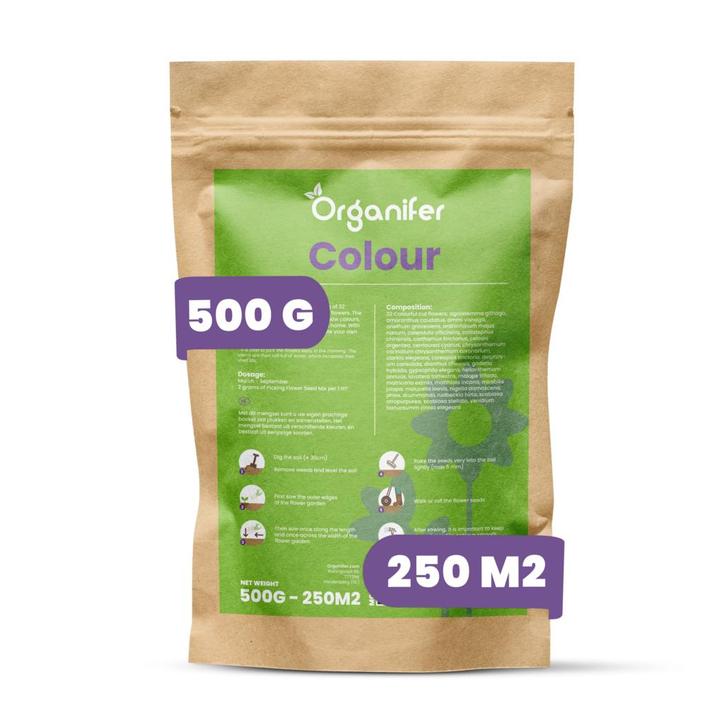 Plukbloemen mengsel – Colour – 32 soorten Snijbloemen (500 g, Tuin en Terras, Bloembollen en Zaden, Zaad, Gehele jaar, Volle zon