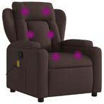 vidaXL Massagestoel Donkerbruin Stof - Retourdeal 45% Kor..., Huis en Inrichting, Stoelen, Ophalen of Verzenden, Nieuw