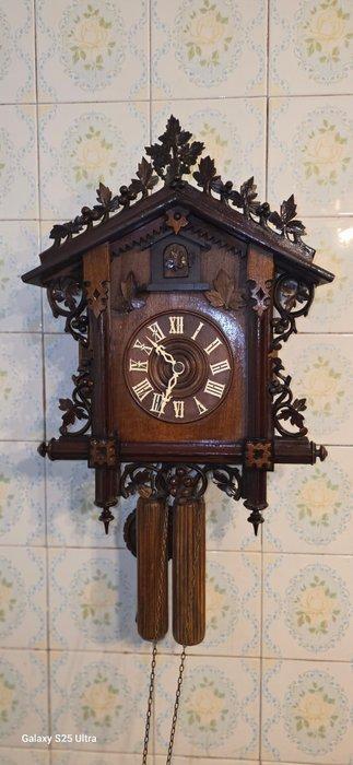 Koekoeksklok - G.H.S. - Art Deco Legno di tiglio, ferro, Antiek en Kunst, Antiek | Klokken