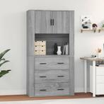 vidaXL buffetkast bewerkt hout grijs sonoma eikenkleurig, Huis en Inrichting, Kasten | Buffetkasten, Verzenden, Nieuw, Overige houtsoorten