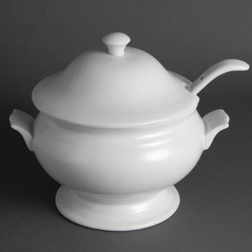 Witte Porselein Soep pot 2,5 liter, Zakelijke goederen, Horeca | Overige, Verzenden