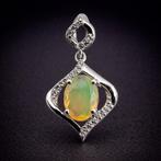 Zonder minimumprijs - Hanger Zilver - Opal, Topaz