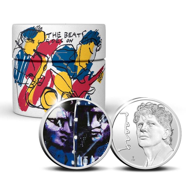 Herman Brood penning Zilver 1 ounce met kleur, Postzegels en Munten, Munten | Nederland, Verzenden