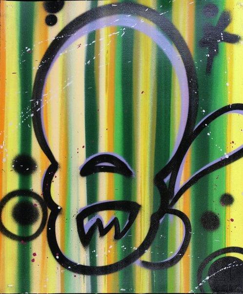 Quik (1958) - Peinture sur toile non tendue (collection, Antiek en Kunst, Kunst | Schilderijen | Modern