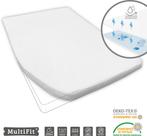 Waterdichte molton matrasbeschermer Frans bed - links, Verzenden, Nieuw, Wit, Hoeslaken of Sloop