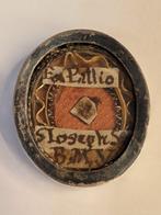 Reliekhouder - Zilver, Glas, Textiel - 1700-1750 - Ex Pallio, Antiek en Kunst