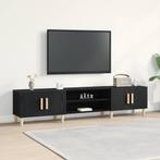 vidaXL Tv-kast Zwart eiken 180 x 31,5 x 40 cm Bewerkt hout, Huis en Inrichting, Minder dan 50 cm, Verzenden, Nieuw, Minder dan 100 cm