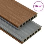 vidaXL Terrasplanken met accessoires 10 m² 4 m HKC bruin en, Verzenden, Nieuw
