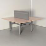 Gispen TM benchwerkplek, eiken blad, 160 x 80 cm, hoogte, Ophalen of Verzenden, Nieuw