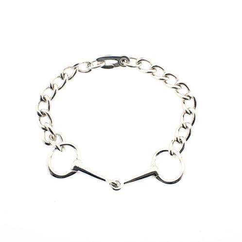 Zilveren unieke schakel armband | 19,5 cm (zilveren armband), Sieraden, Tassen en Uiterlijk, Armbanden, Overige kleuren, Gebruikt