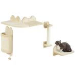 TRUUSK Katten Klimmuur Set, 4-delig Kattenmeubilair Met Zitp, Verzenden, Nieuw