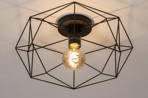 Rietveld Plafondlampen - Zwart - Metaal, Huis en Inrichting, Lampen | Plafondlampen, Verzenden