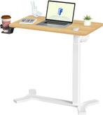 Laptoptafel - Bijzettafel - Verstelbaar - Wit/Bruin - E26 -, Verzenden, Zo goed als nieuw