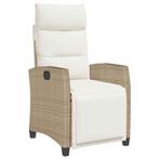 Relax Tuinstoel Beige | Comfortabel | Retourdeal -46%, Ophalen of Verzenden, Nieuw, Rotan