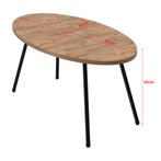 [en.casa] Salontafel Skærbæk 43x90x50 cm houtkleurig, Huis en Inrichting, Tafels | Salontafels, Verzenden, Nieuw