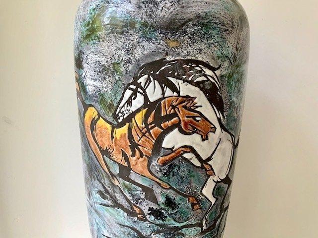 Scheurich - Vaas - 546 50 - Keramiek - Wildpaarden, Antiek en Kunst, Kunst | Designobjecten