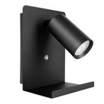 LED Wandlamp Bedlamp met plateau Incl. USB Zwart GU10, Ophalen of Verzenden, Nieuw