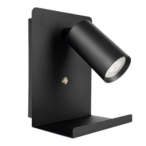 LED Wandlamp Bedlamp met plateau Incl. USB Zwart GU10, Huis en Inrichting, Lampen | Wandlampen, Ophalen of Verzenden