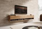 Meubella TV-Meubel Asino Eiken 180cm hangend zwevend, Huis en Inrichting, Kasten | Televisiemeubels, Overige materialen, Verzenden