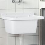 vidaXL Wasbak wandgemonteerd 50x35x24 cm hars wit, Doe-het-zelf en Verbouw, Verzenden, Nieuw