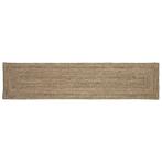 vidaXL Tapijt Naturel en zwart 60 x 200 cm Jute, Huis en Inrichting, Stoffering | Tapijten en Kleden, Verzenden, Nieuw, Bruin