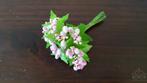 Besjes, blad, meeldraden frosted roze bundel 10 st, Ophalen of Verzenden, Nieuw
