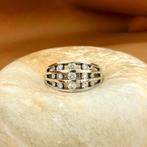 Witgouden brede ring met diamant | 1,02 ct. (witgouden ring), Sieraden, Tassen en Uiterlijk, Ringen, Gebruikt, Overige kleuren