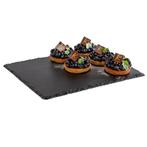 GGM Gastro | (6 stuks) Natuurleisteen plaat - GN 1/2 - |, Verzenden