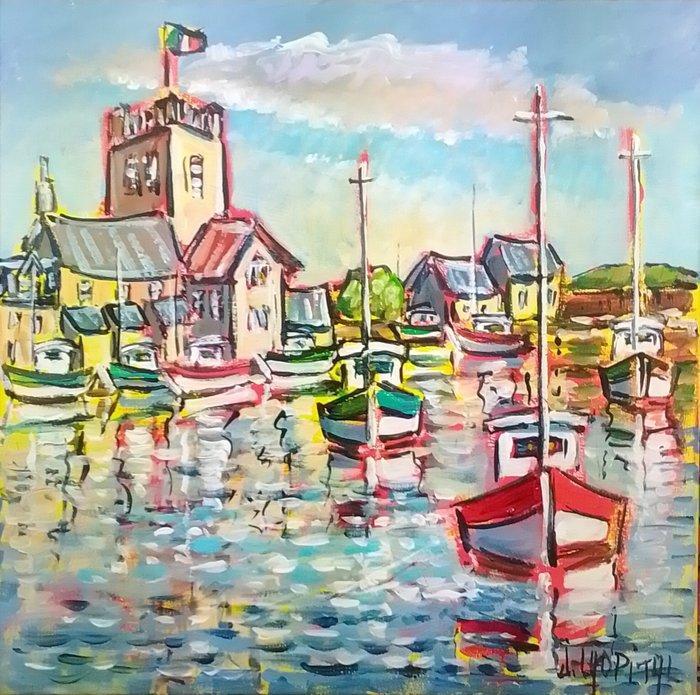 Joël Lhopital (XX-XXI) - Barfleur France, Antiek en Kunst, Kunst | Schilderijen | Klassiek