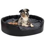 vidaXL Hondenmand 99x89x21 cm pluche en kunstleer zwart en, Dieren en Toebehoren, Honden-accessoires, Nieuw, Verzenden