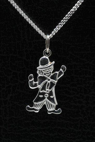 Zilveren Clown ketting hanger, Sieraden, Tassen en Uiterlijk, Kettinghangers, Verzenden