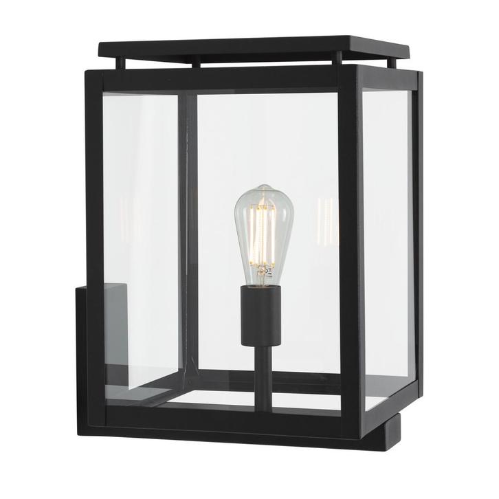 De Vecht XL Muurlamp Zwart met LED Buitenverlichting, Tuin en Terras, Buitenverlichting, Verzenden