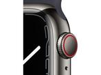 Apple Watch Series 7 LTE (41mm), Grafiet (Zwart), Verzenden, Zo goed als nieuw