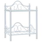 vidaXL Nachtkastjes 45x30,5x60 cm staal en gehard glas wit, Nieuw, 55 tot 70 cm, 45 tot 65 cm, Verzenden