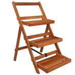 vidaXL Plantenstandaard 3-laags 50x63x80 cm massief, Verzenden, Nieuw