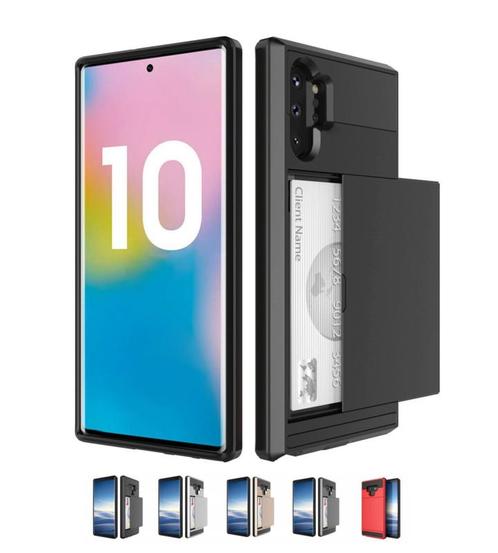 Galaxy Note 10 Plus Slide Armor Hoesje Met Pashouder, Telecommunicatie, Mobiele telefoons | Hoesjes en Frontjes | Samsung, Nieuw