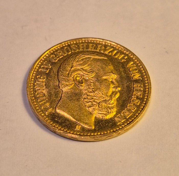 Duitsland, keizerrijk Ludwig IV Hessen. 10 Mark 1878, Postzegels en Munten, Munten | Europa | Niet-Euromunten