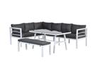 Garden Impressions Bari lounge diningset - 4 delig - wit, Nieuw, Overige materialen, Loungeset, Verzenden