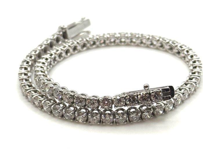Tennis armband - 18 karaat Witgoud - 4.90ct. tw. Diamant, Sieraden, Tassen en Uiterlijk, Antieke sieraden