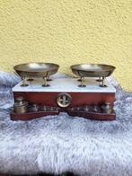 Weegschaal - hout, koper, Antiek en Kunst