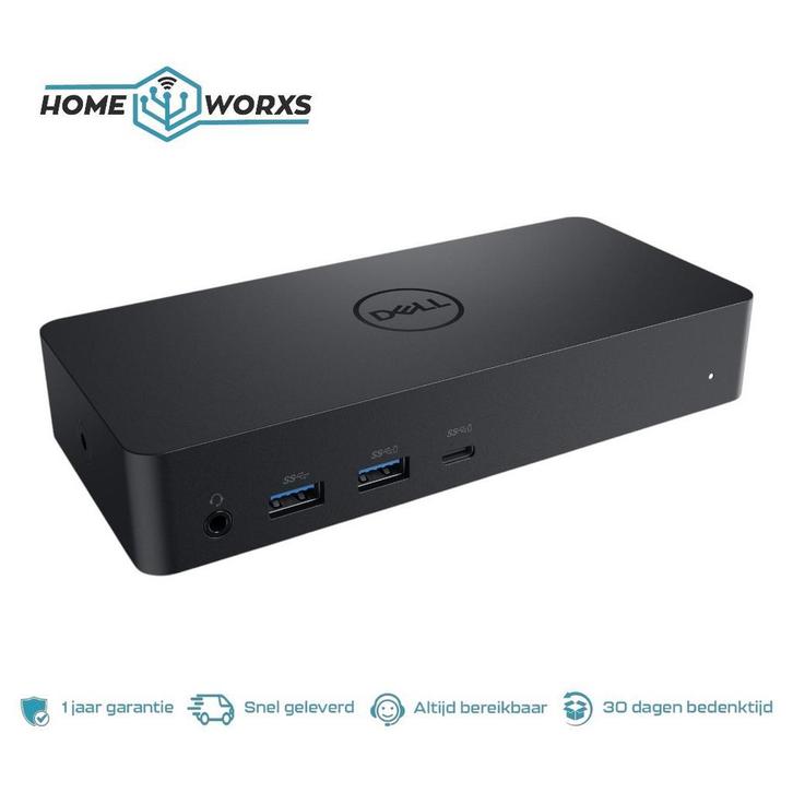 Dell D6000 Universele docking station USB-C/A inc 130W adpt., Computers en Software, Dockingstations, Harde schijf, Laptop, Refurbished